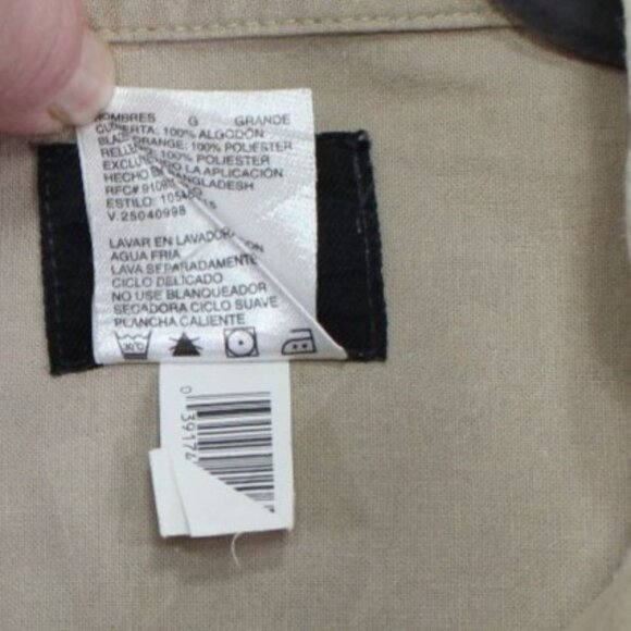 Hunters Select Mens Khaki & Orange Hunting Shirt L 100% Cotton With Embroidered - Picture 4 of 8